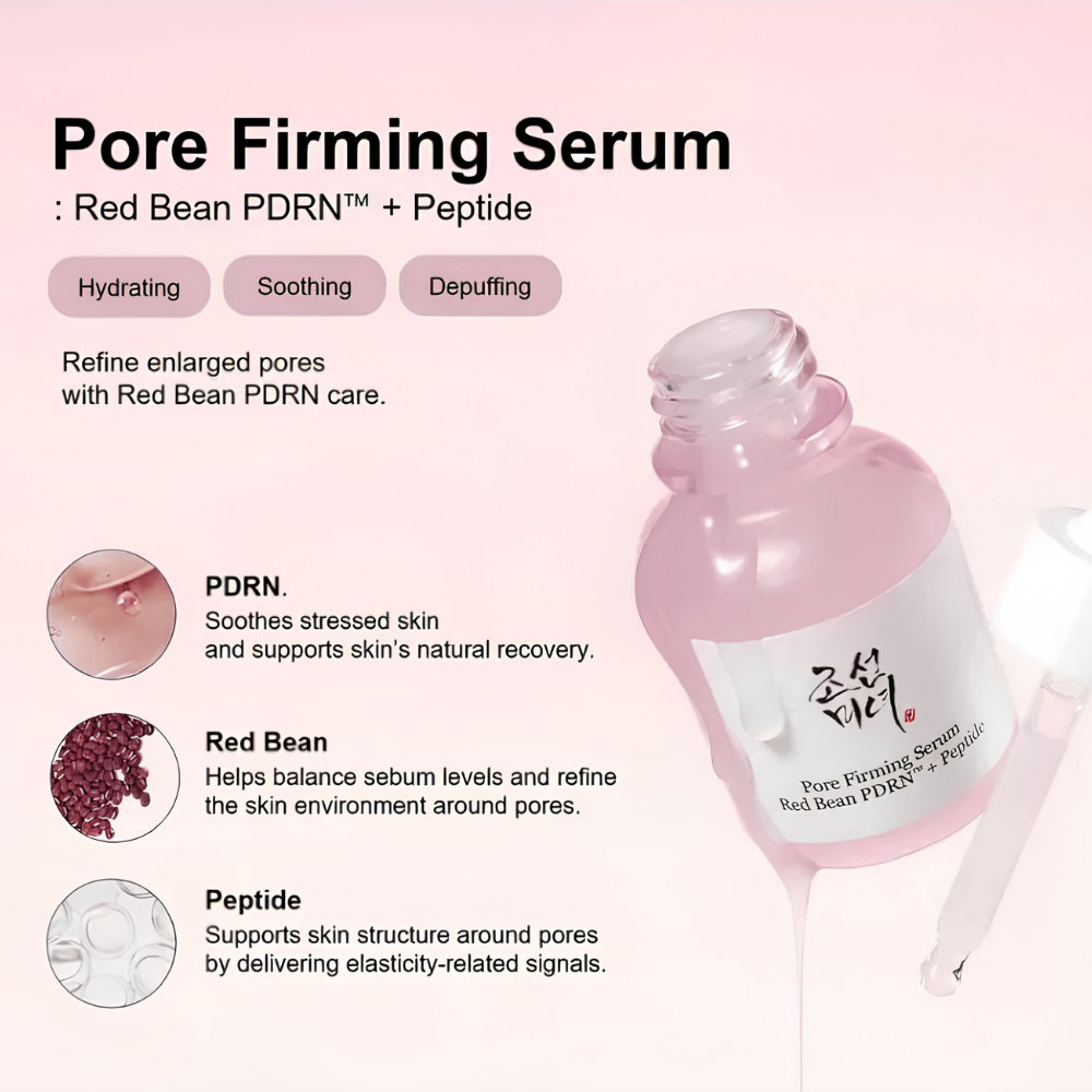 Pore Firming Serum: Red Bean PDRN + Peptide
