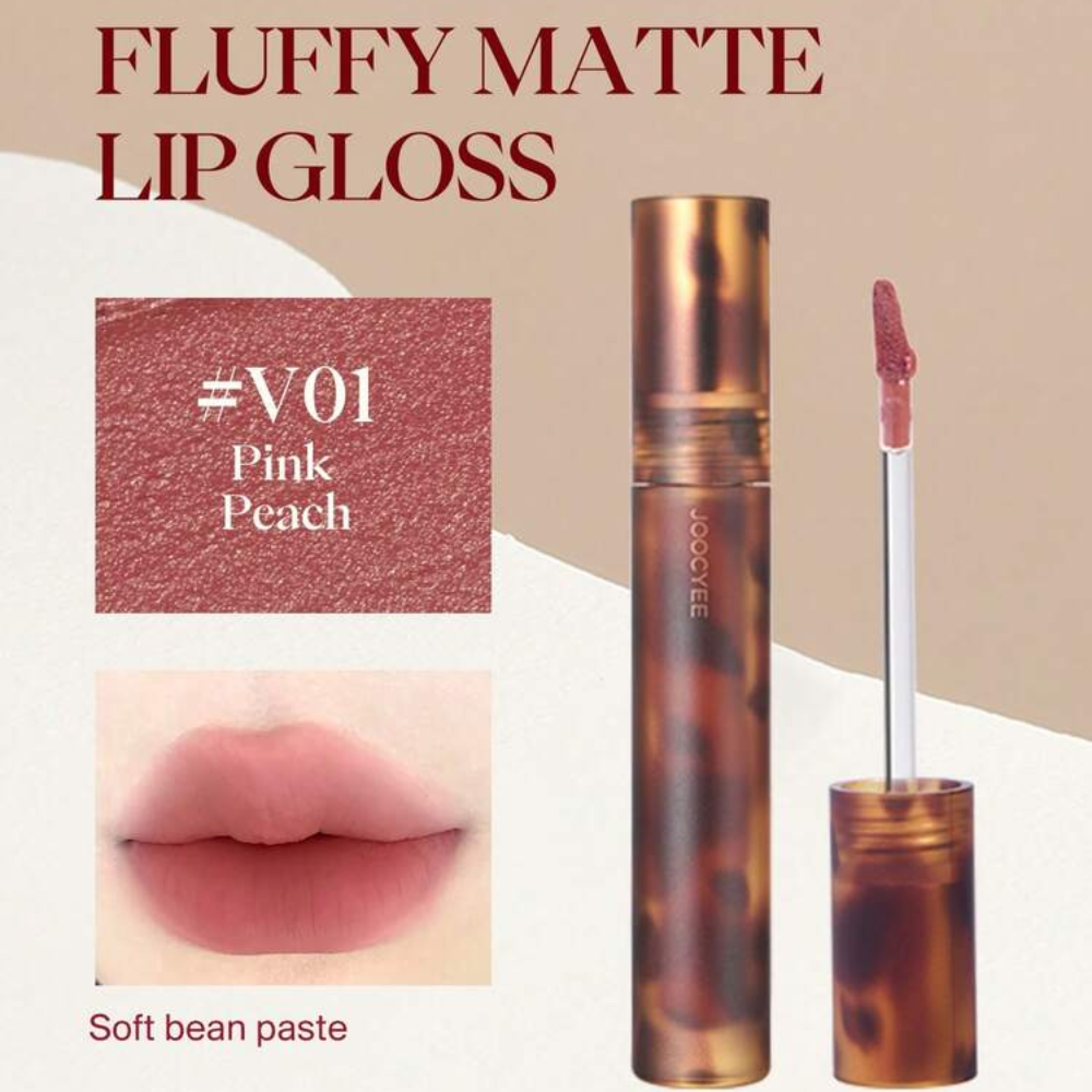 Fluffy Matte Lip Gloss #V01 Pink Beige Peach - 3.3g