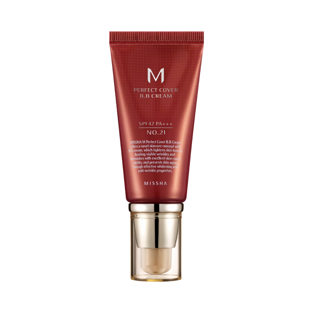 M Perfect Cover BB Cream SPF42 PA+++ #21 Light Beige（50ml）