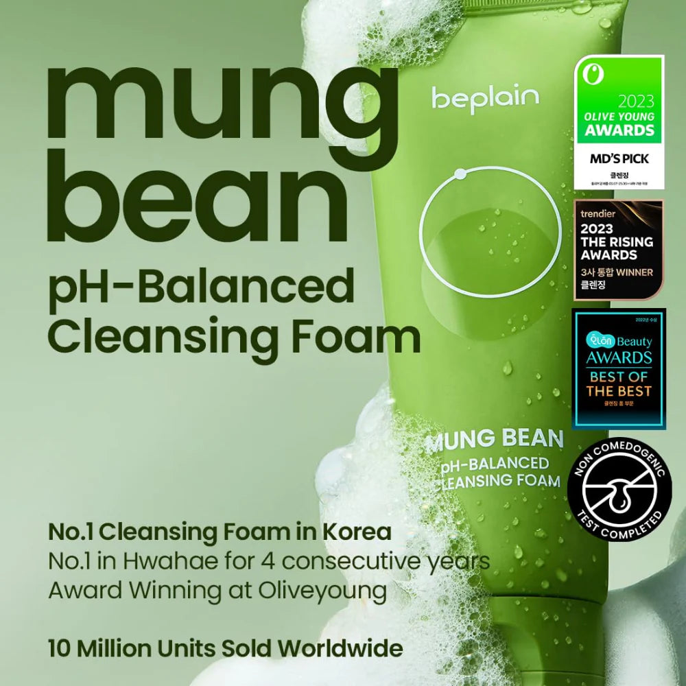Mung Bean pH-Balanced Cleansing Foam Twin Pack