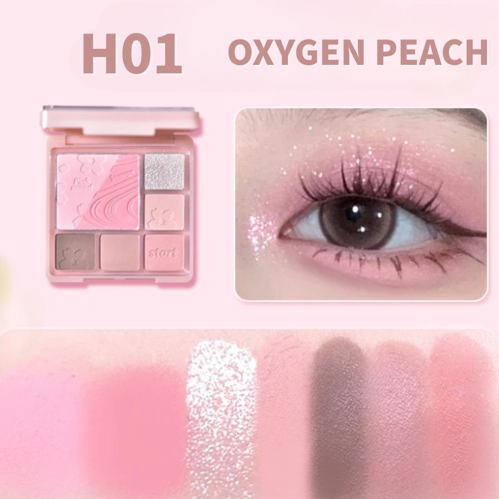 Petal Eyeshadow Series Seven-color Palette #H01 Oxygen Peach