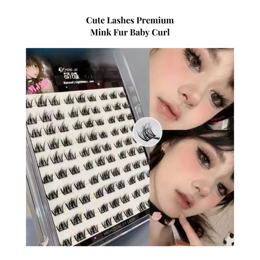 NEW Cute Lashes Premium Mink Fur Baby Curl