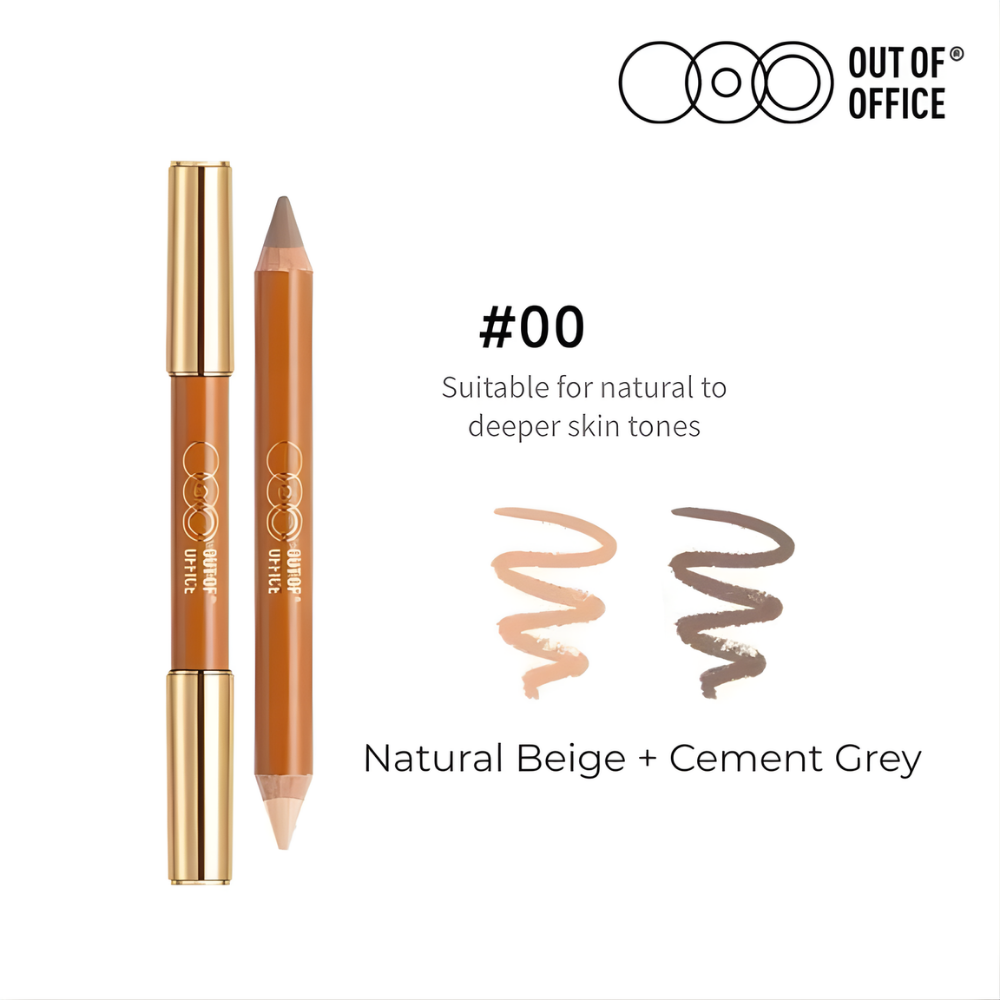 Dual-Ended Contour Stick #00 Natural Beige + Cement Grey