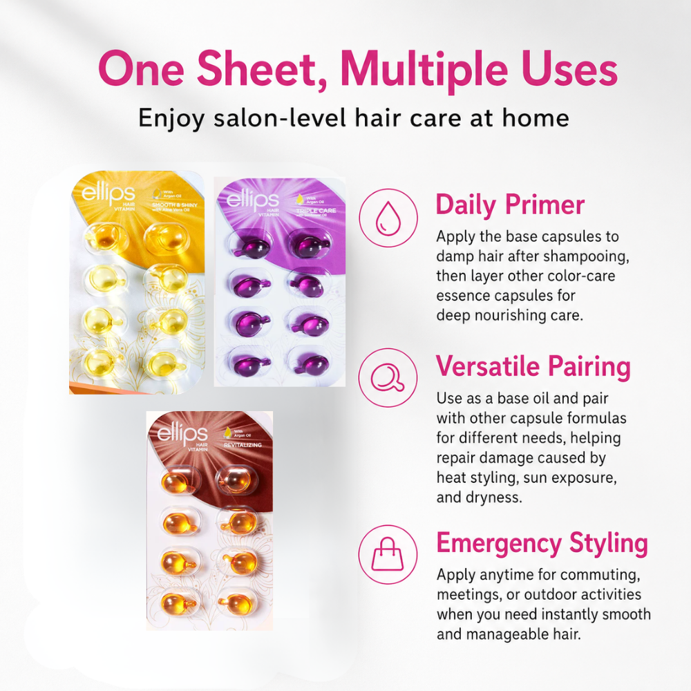 Hair Vitamin Oil Capsules – Smooth & Shiny Yellow
