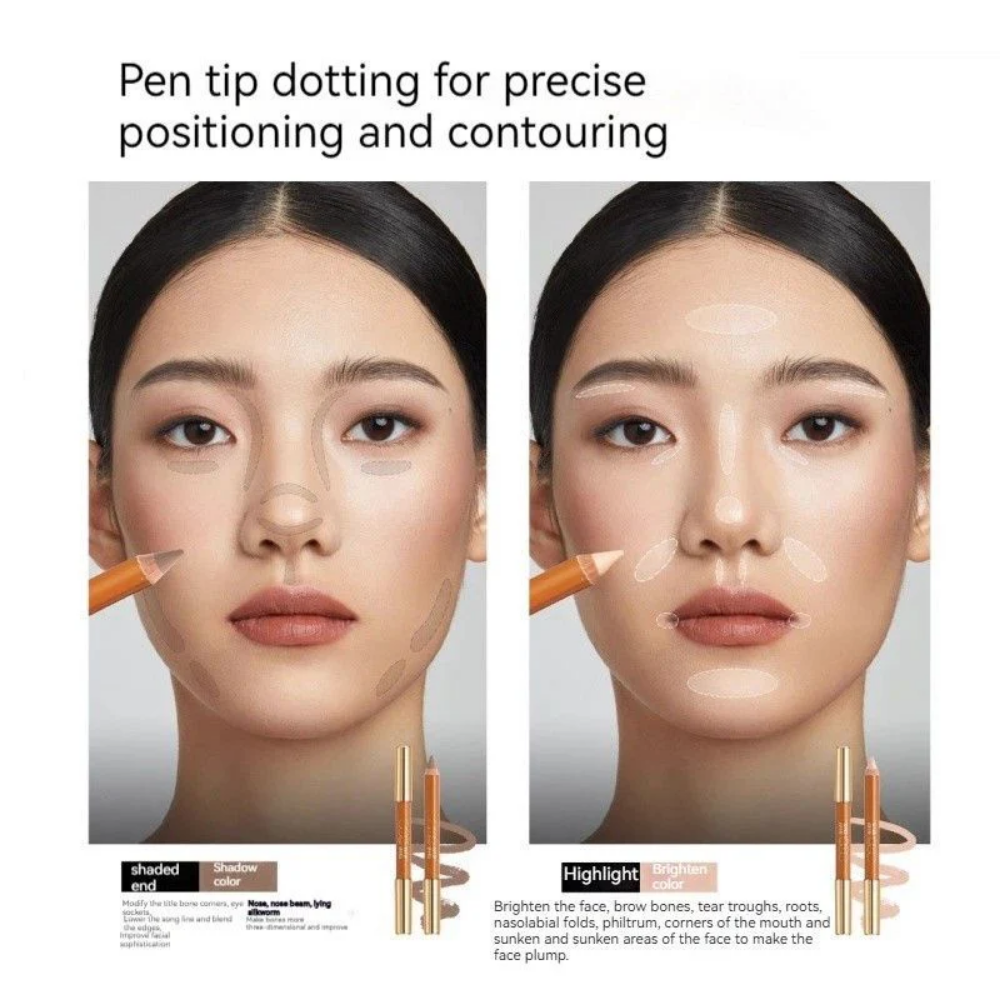 Dual-Ended Contour Stick #00 Natural Beige + Cement Grey