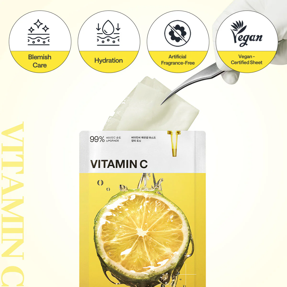 Vitamin C Brightening Sheet Mask  Pack (10+1 Sheets)