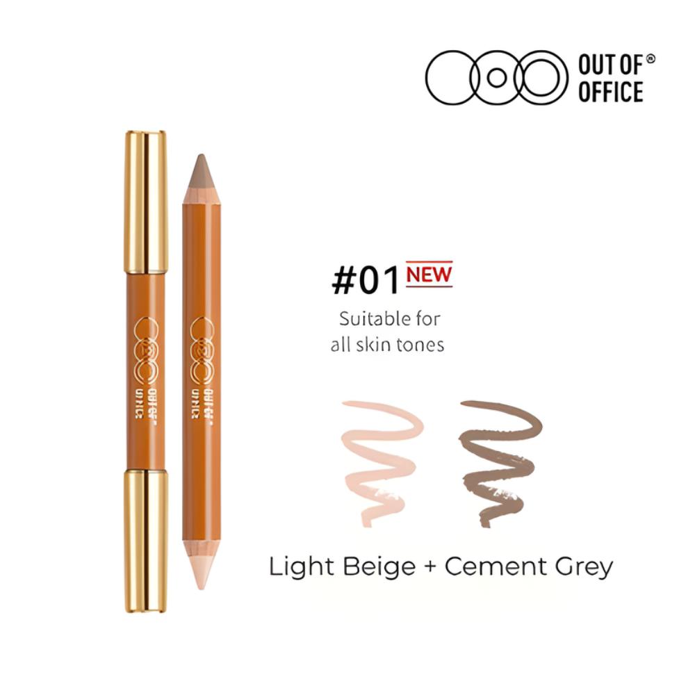 Dual-Ended Contour Stick #01 Light Beige + Cement Grey