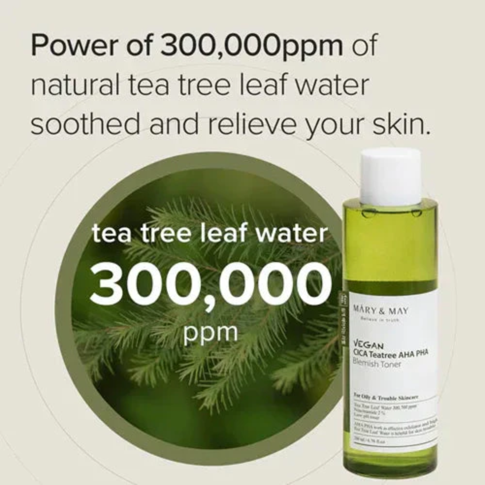 Mini Vegan Cica Teatree AHA PHA Blemish Toner 30ml