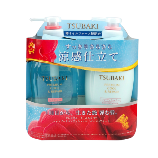 TSUBAKI Premium Cool & Repair Pump Pair Set 450ml + 450ml