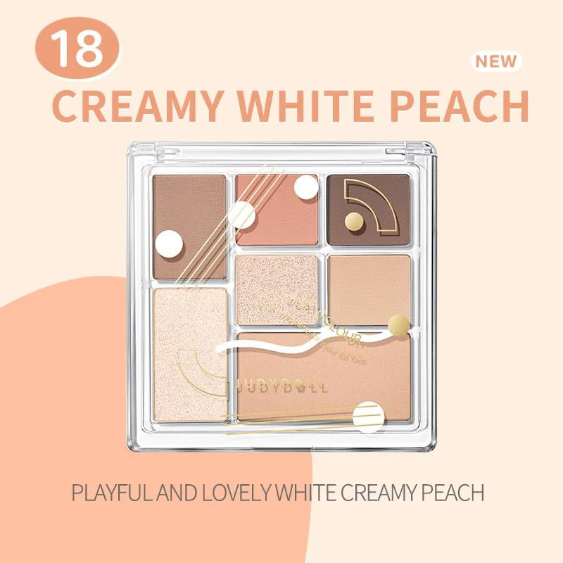 Seven-Color Fun Combination Palette #18 Creamy White Peach Palette