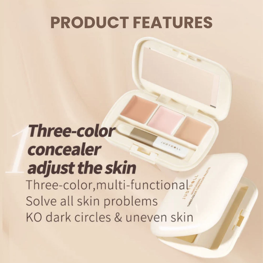 Moisturizing Three-Color Concealer Palette #01 Full Coverage