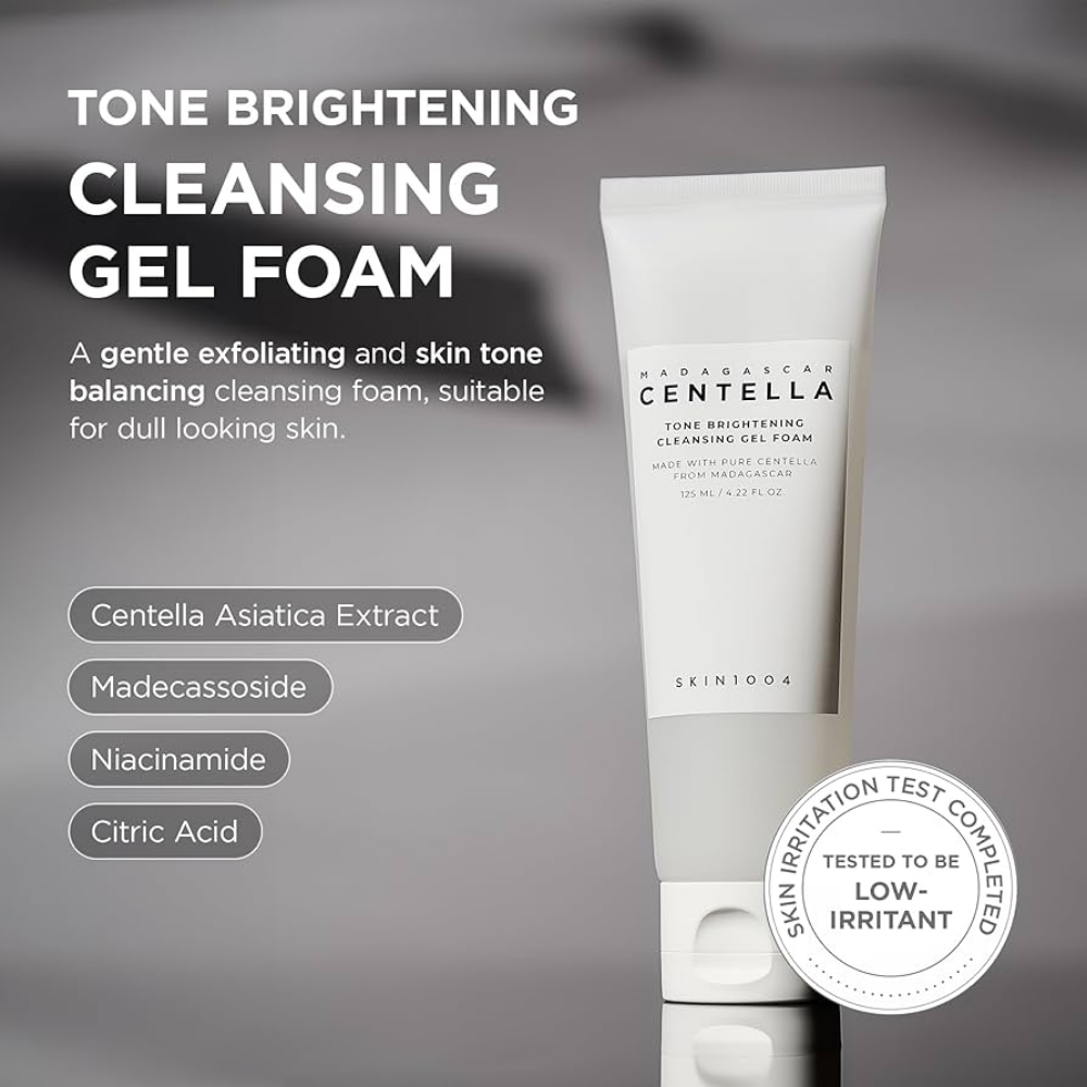 Madagascar Centella Tone Brightening Cleansing Gel Foam
