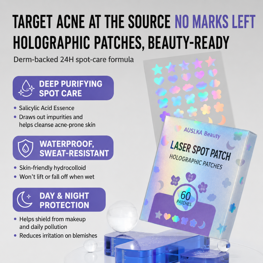 Holographic Vibrant Color Star Acne Patches (60 Pieces)