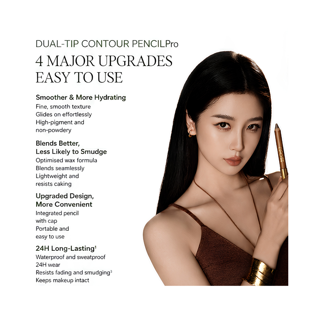 Contour & Highlight Duo Pencil #02 Matte White + Cement Grey - 5g