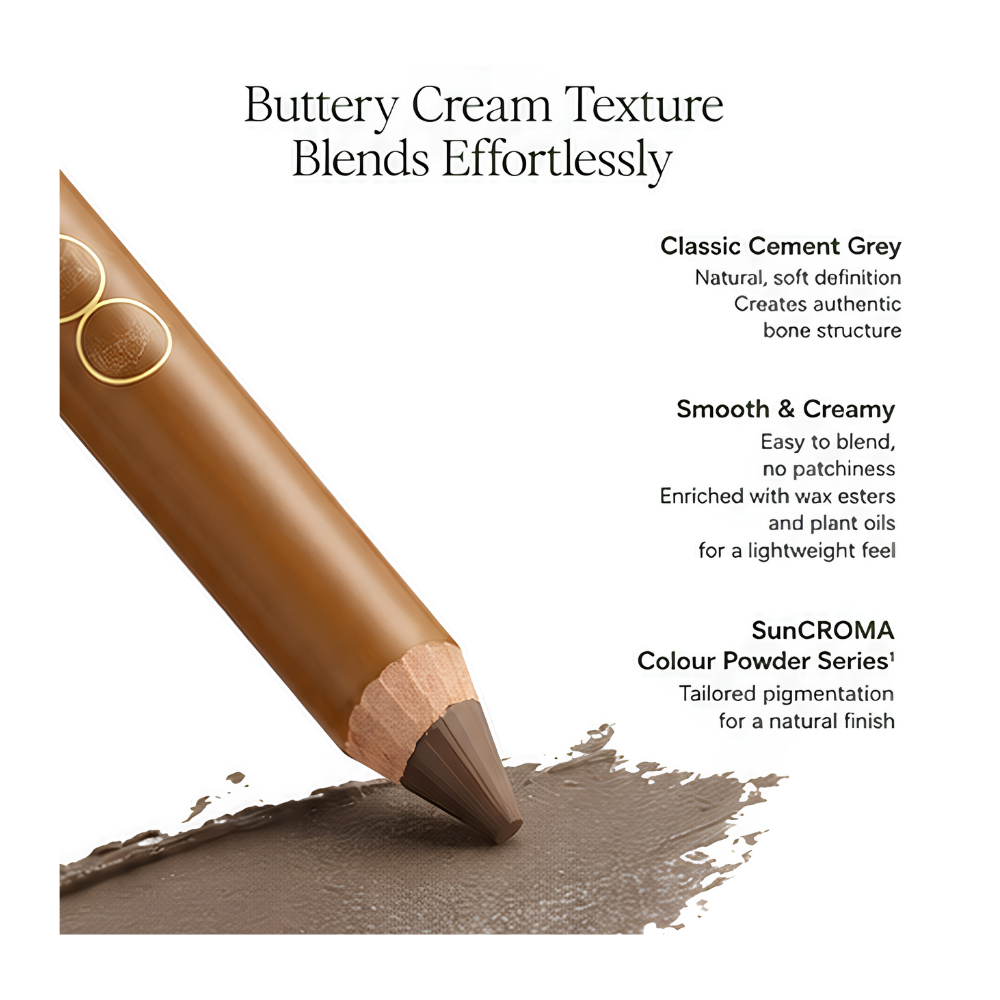 Contour & Highlight Duo Pencil #02 Matte White + Cement Grey - 5g