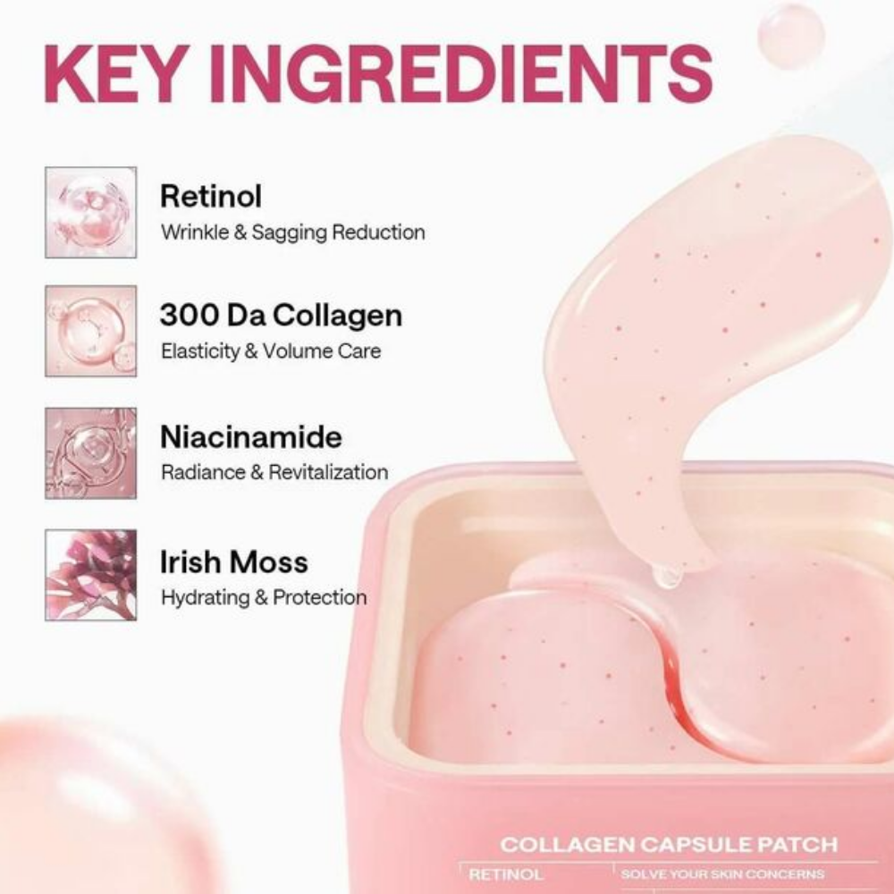 Collagen Capsule Patch Retinol Wrinkle Lifting Gel Eye Patch