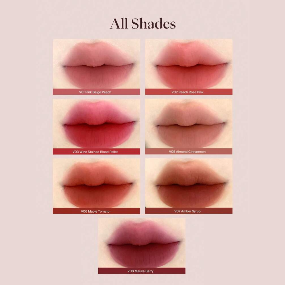 Fluffy Matte Lip Gloss #V01 Pink Beige Peach - 3.3g