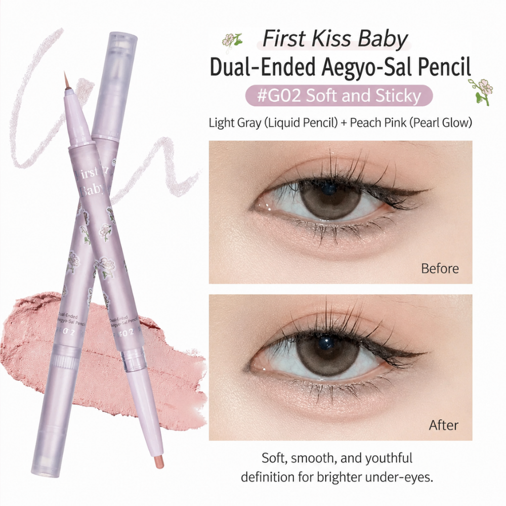 First Kiss Baby Dual-Ended Aegyo-Sal Pencil #G02 Soft and Sticky