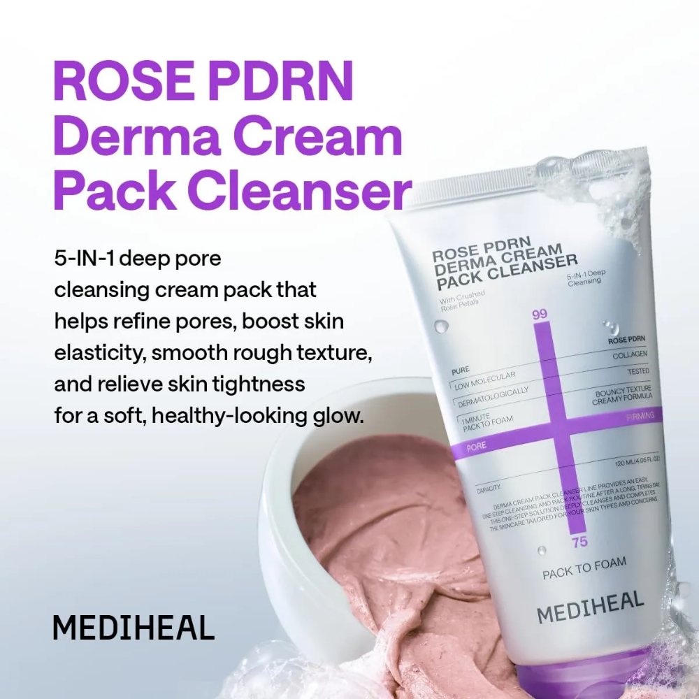 Rose PDRN Derma Cream Pack Cleanser