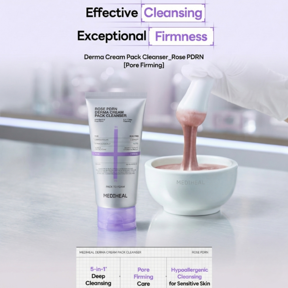 Rose PDRN Derma Cream Pack Cleanser