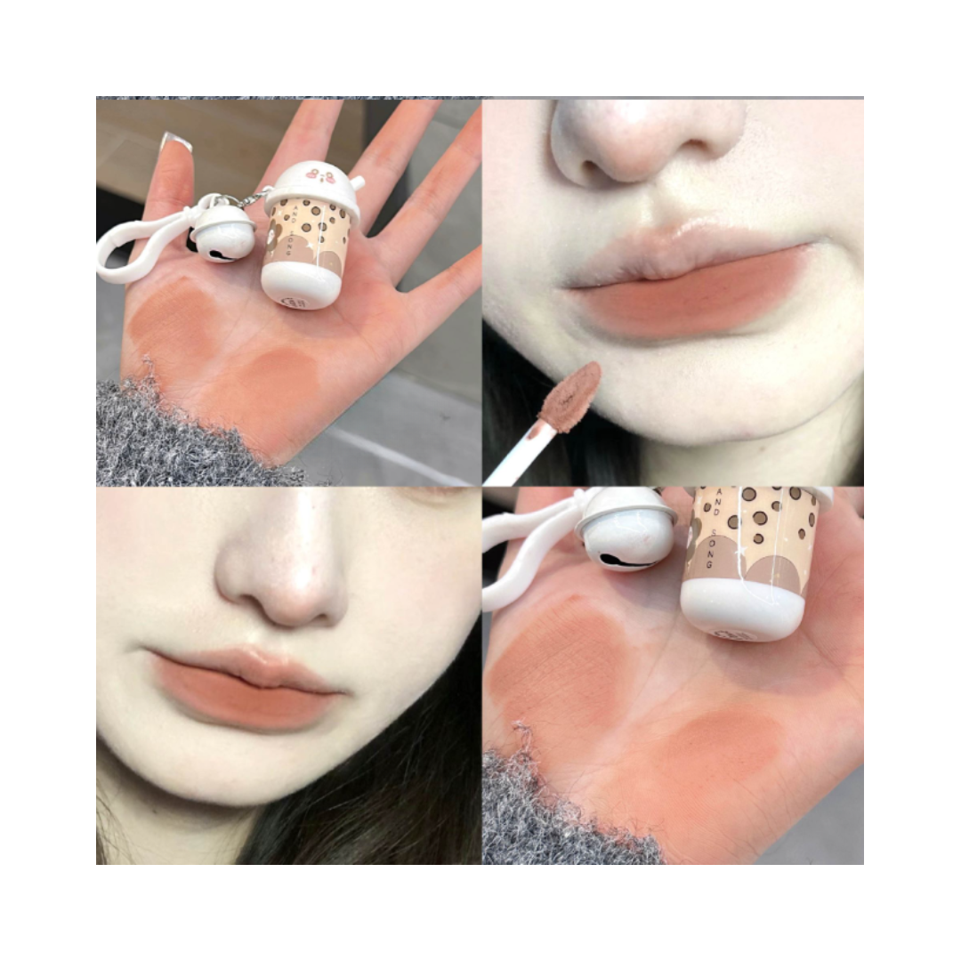 Milk Tea Cup Keychain (Matte Lip Mud)