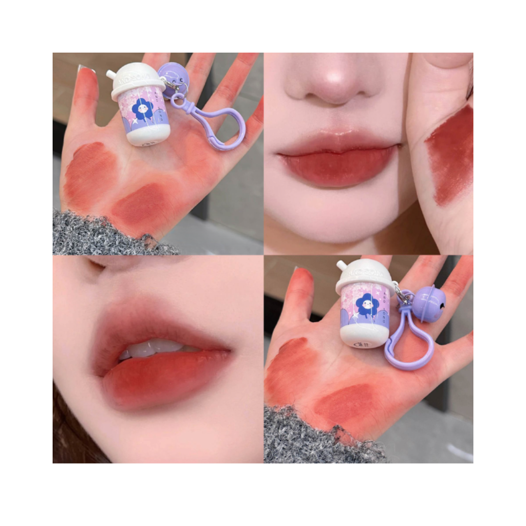 Milk Tea Cup Keychain (Matte Lip Mud)