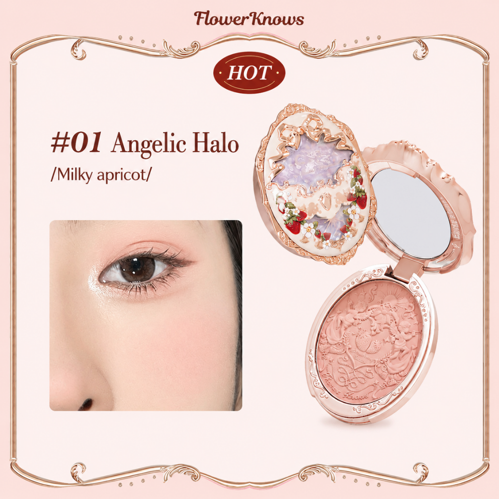 Strawberry Rococo Embossed Blush #01 Angel Halo