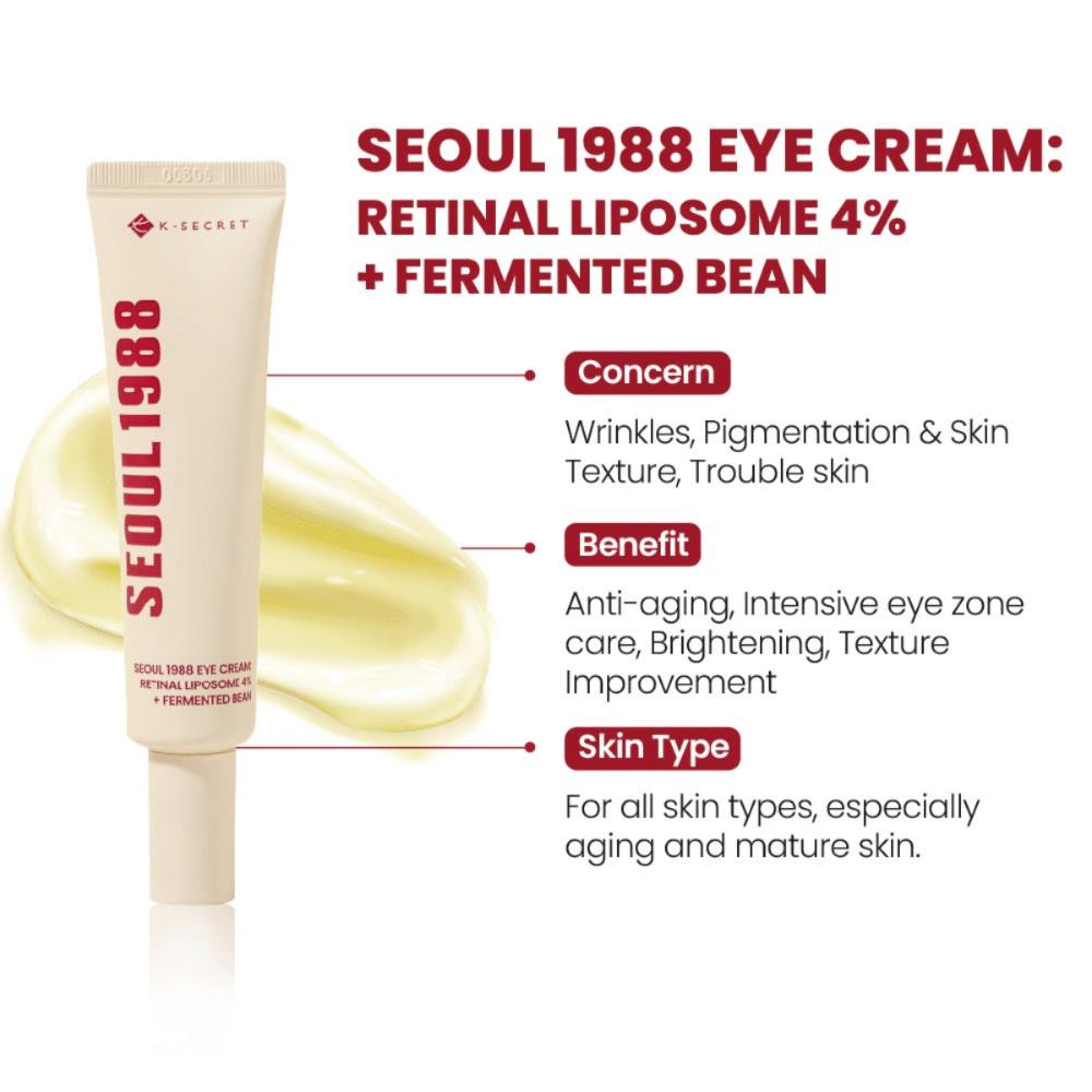 SEOUL 1988 Eye Cream : Retinal Liposome 4% + Fermented Bean