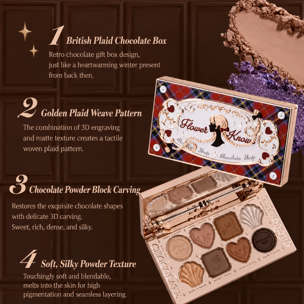 Chocolate Wondershop Eight-Color Eyeshadow Palette #01 Nutcracker