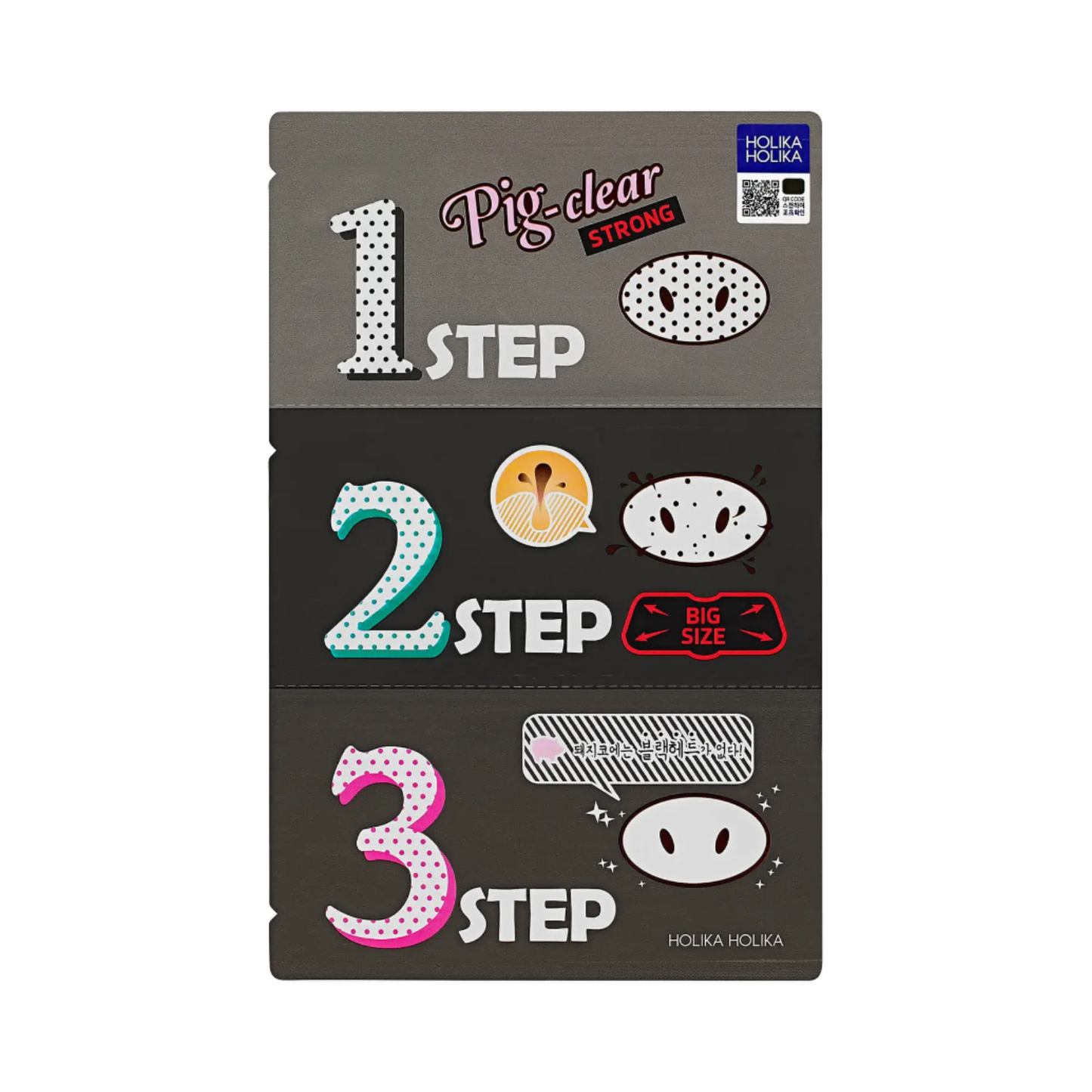Pig Clear Black Head 3-Step Kit #Strong Black