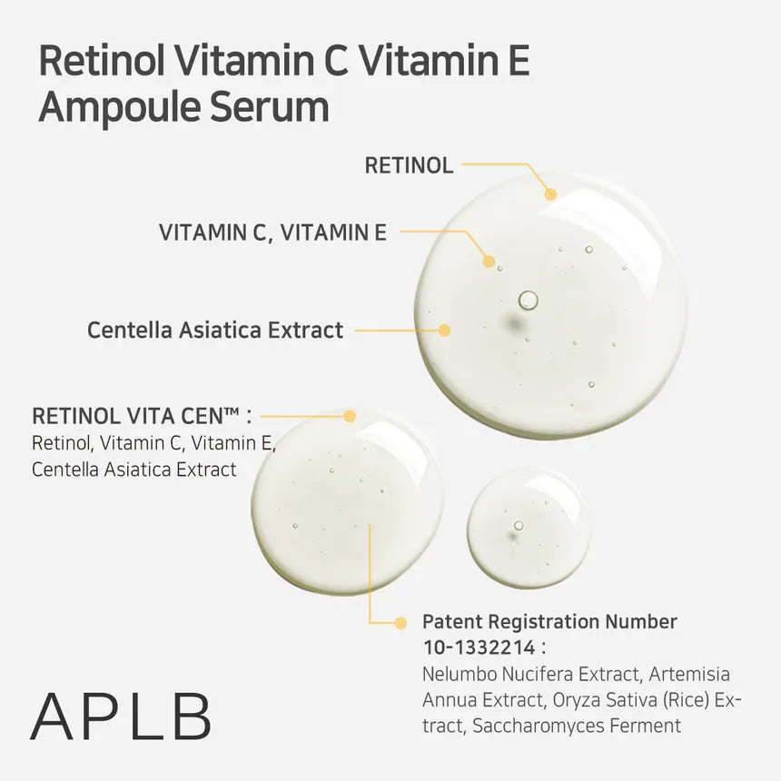 Aplb Retinol Vitamin C Vitamin E Ampoule Serum 40ml