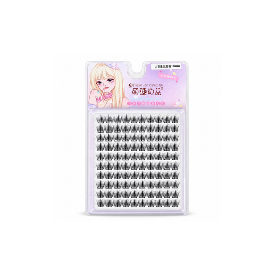 Cluster Lashes #Large-Capacity 3-Step Kit 12mm
