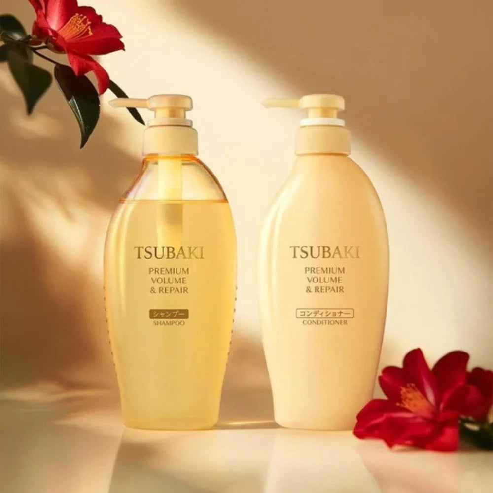TSUBAKI Premium Volume & Repair Pump Pair Set 450ml + 450ml