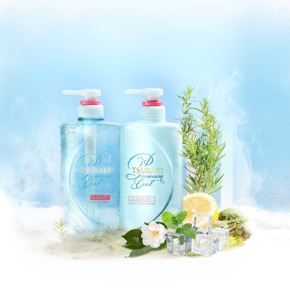 TSUBAKI Premium Cool & Repair Pump Pair Set 450ml + 450ml