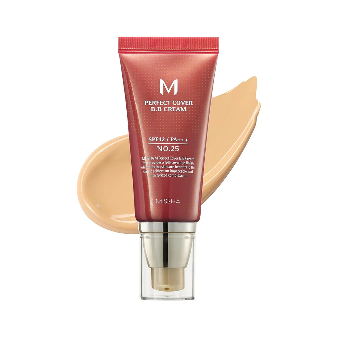 M Perfect Cover BB Cream SPF42 PA+++ #25 Warm Beige （50ml）