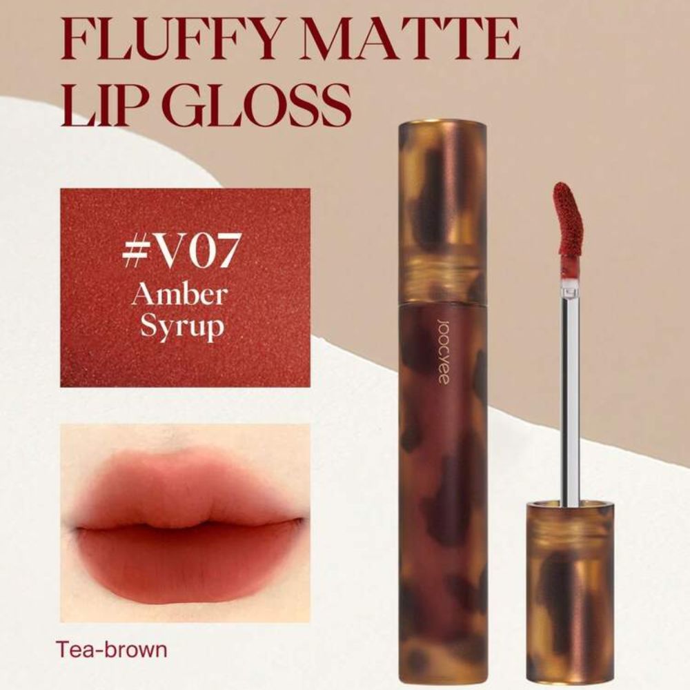 Fluffy Matte Lip Gloss #V07 Amber Syrup - 3.3g