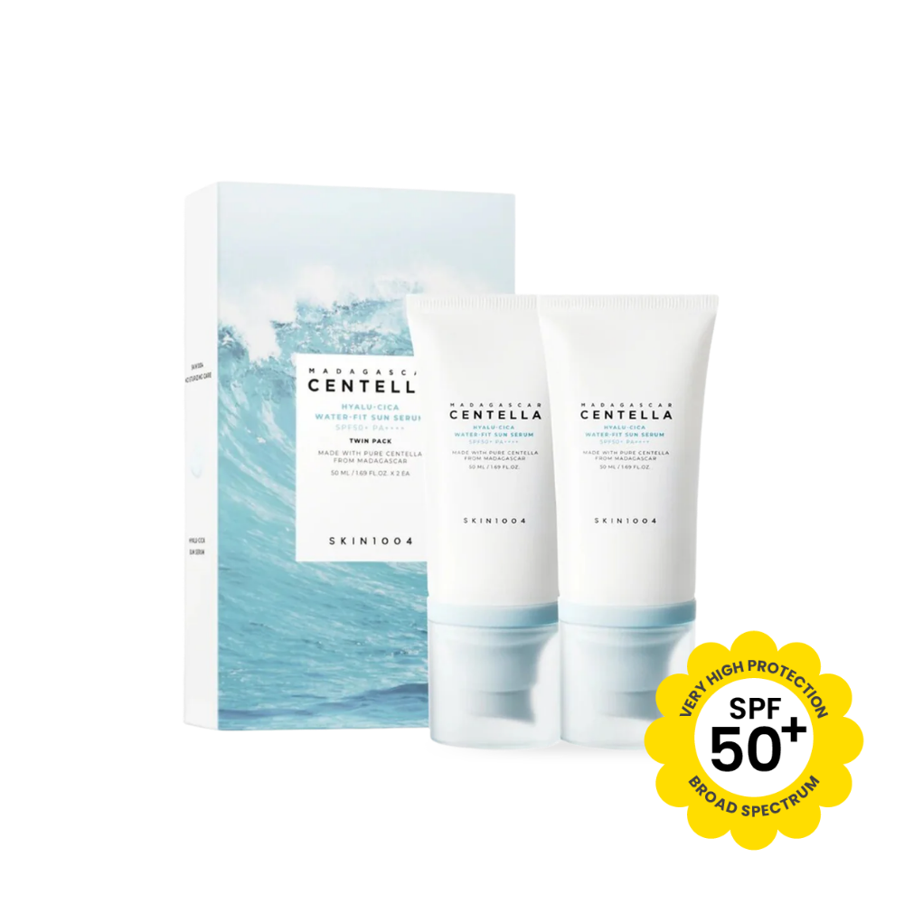 Madagascar Centella Hyalu-Cica Water-Fit Sun Serum SPF50+ Broad Spectrum Twin Pack (50ml x 2)