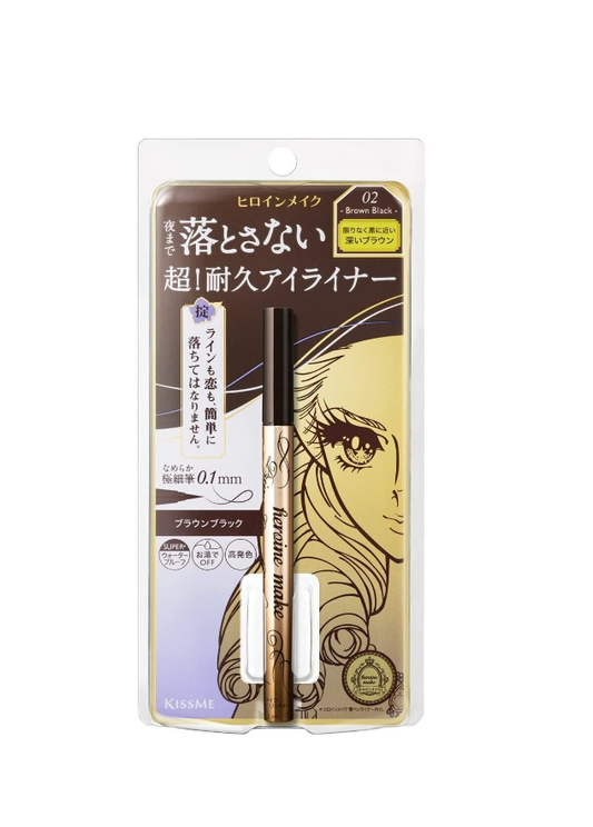 KISSME Heroine Make Prime Liquid Eyeliner Rich Keep #02 Black Brown