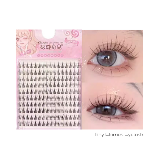 Cute Lashes 10 Rows of Small Flames Single Cluster Eyelashes